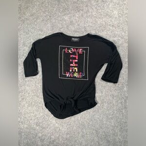 Black Womens  Shirt with Colorful Graphic